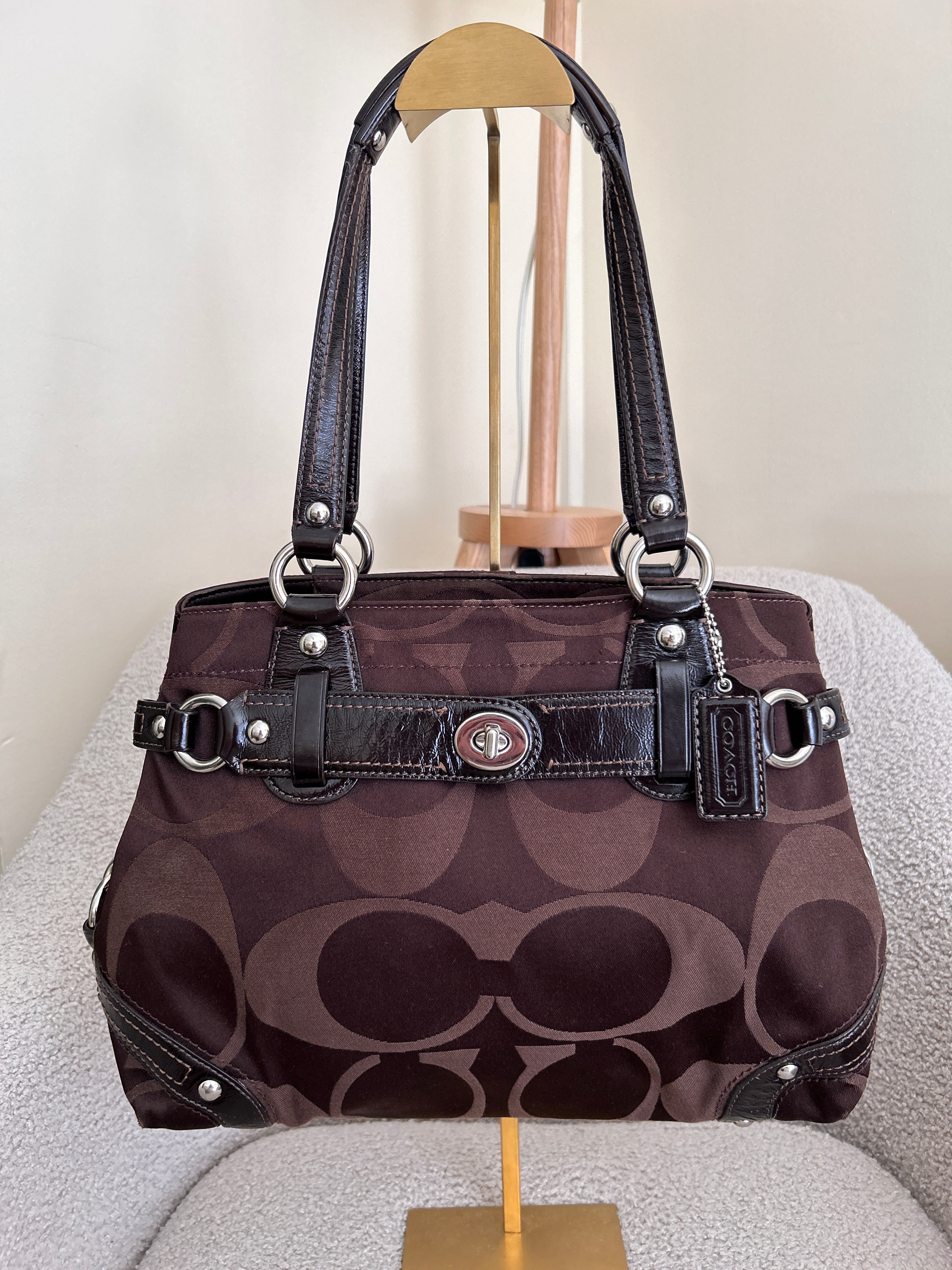 Vintage Coach Carly chocolate brown shoulder bag – Reloved Vintage