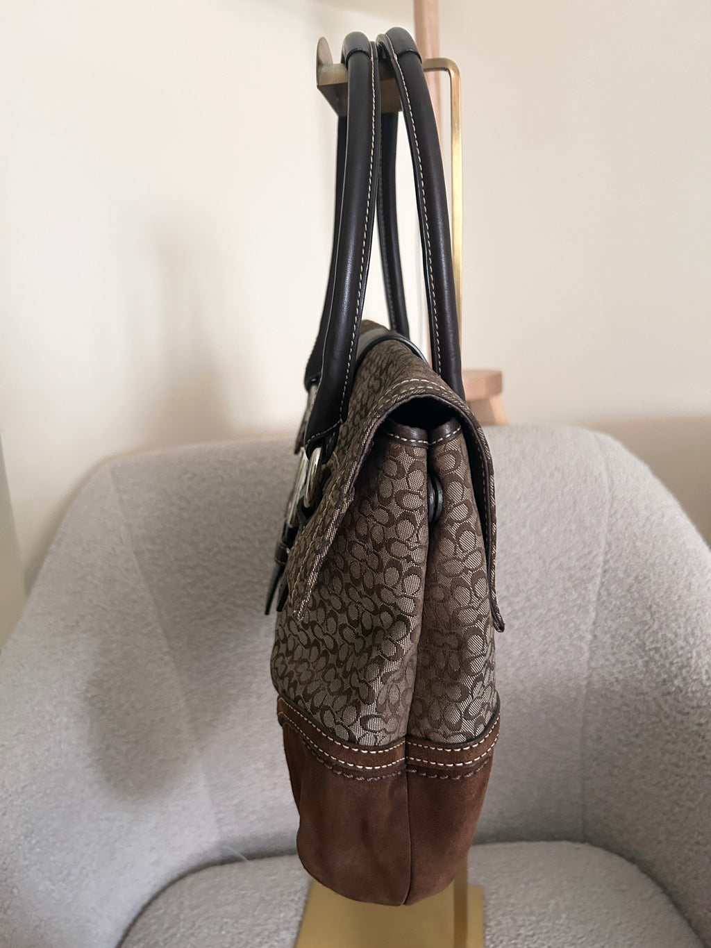 Vintage Coach Soho buckle large shoulder bag
