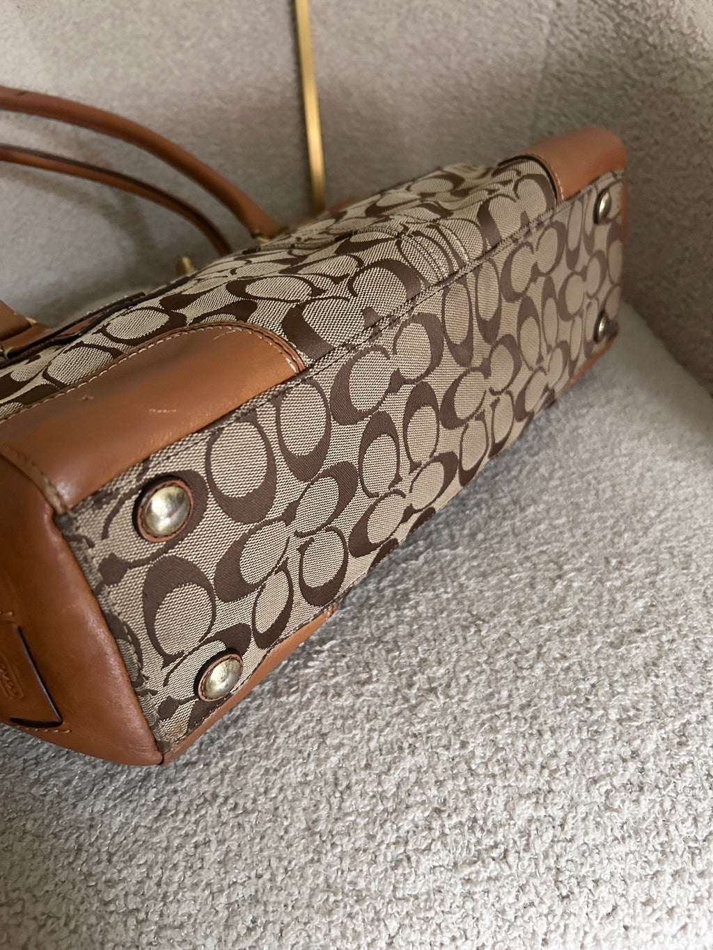 Vintage Coach Hampton turnlock shoulder bag