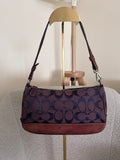 Vintage Coach purple monogram Demi shoulder bag