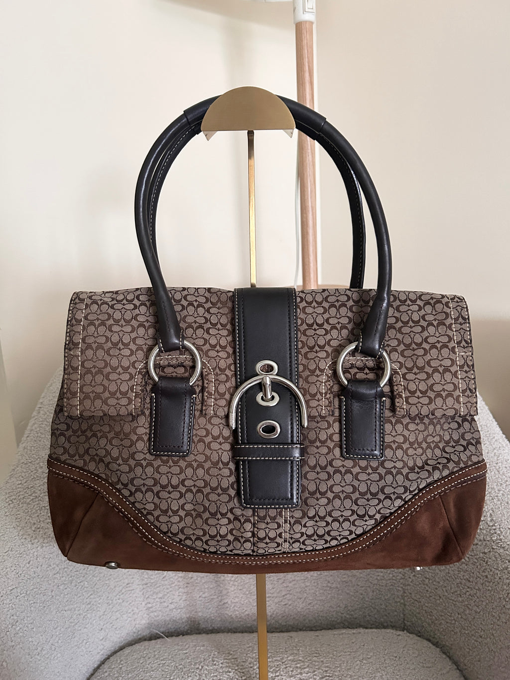 Vintage Coach Soho buckle large shoulder bag