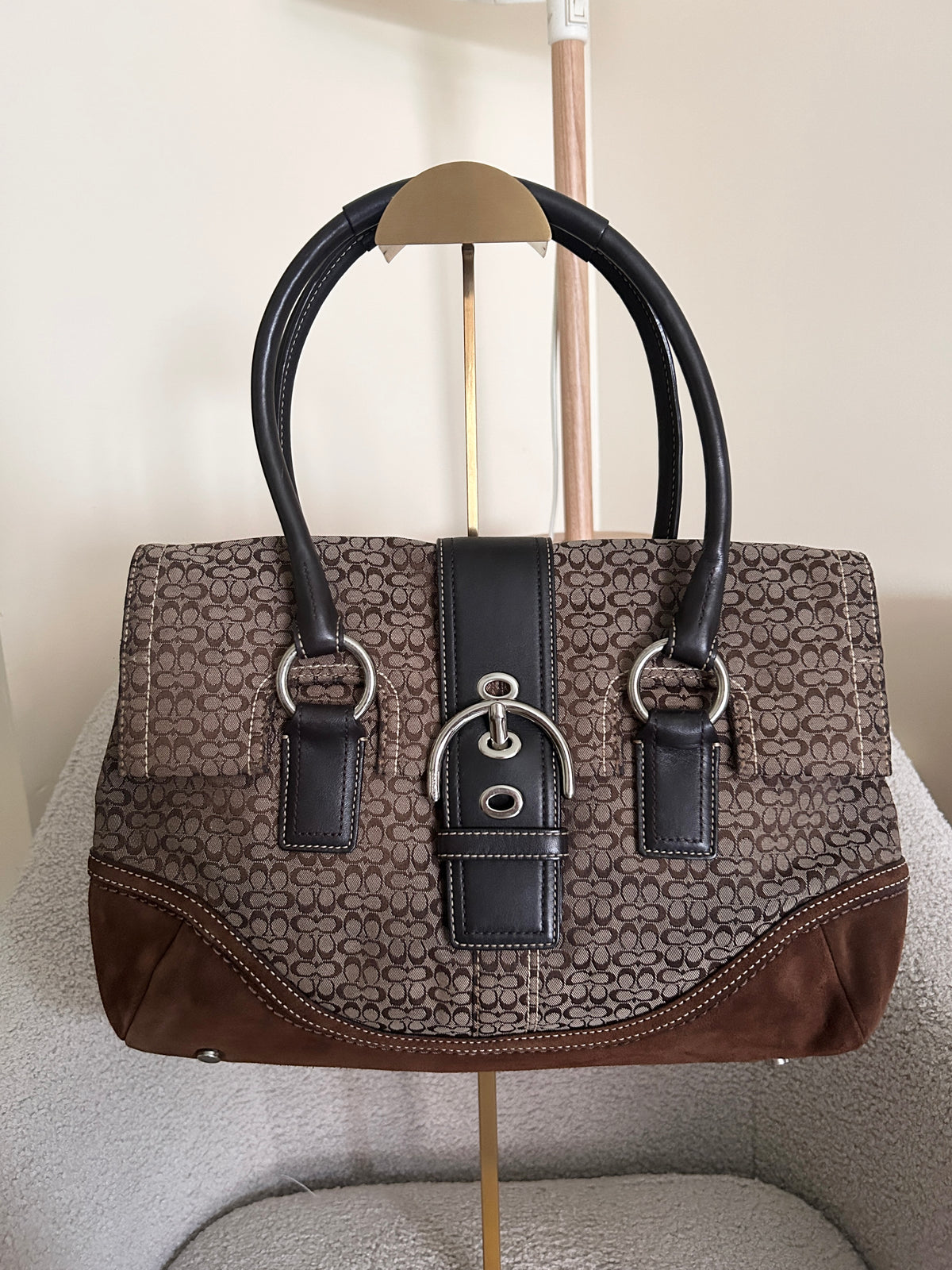 Vintage Coach Soho buckle large shoulder bag