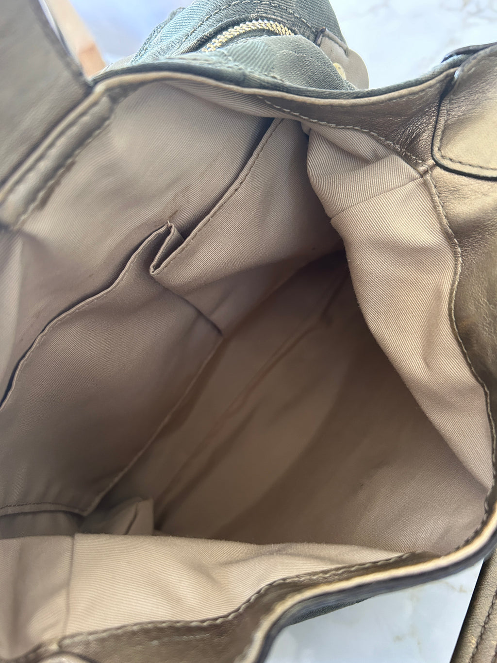 Vintage Coach olive green Soho tote shoulder bag