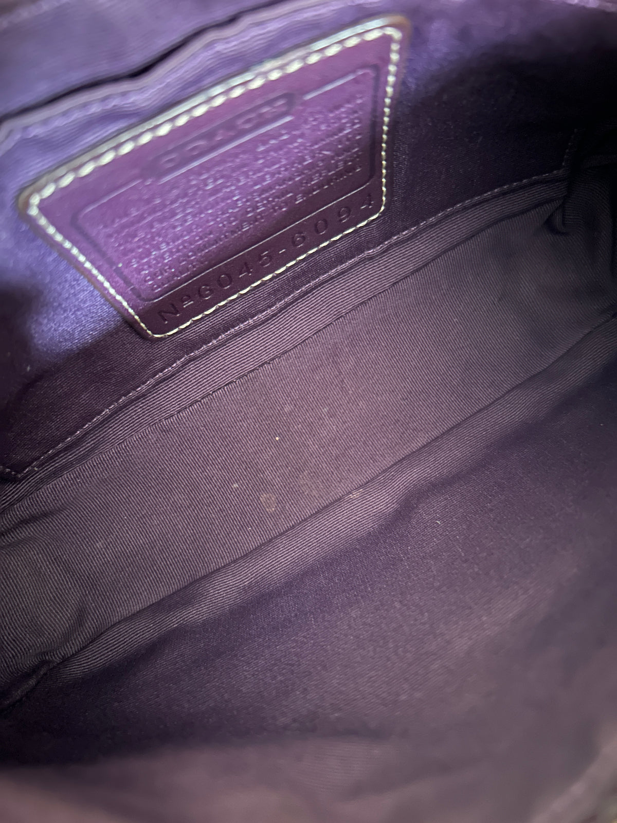 Vintage Coach purple monogram Demi shoulder bag