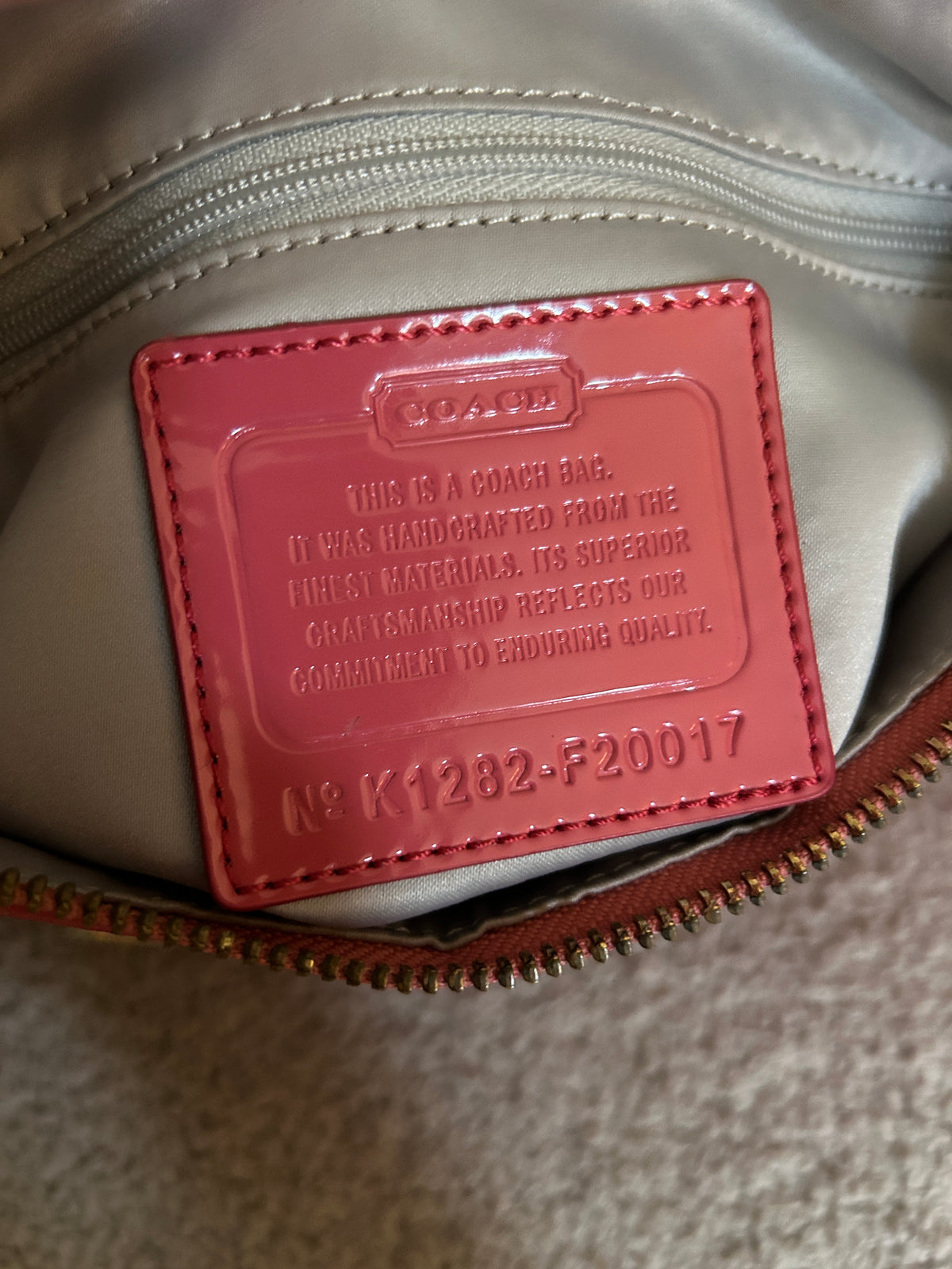 Vintage Coach pink leather Poppy shoulder bag