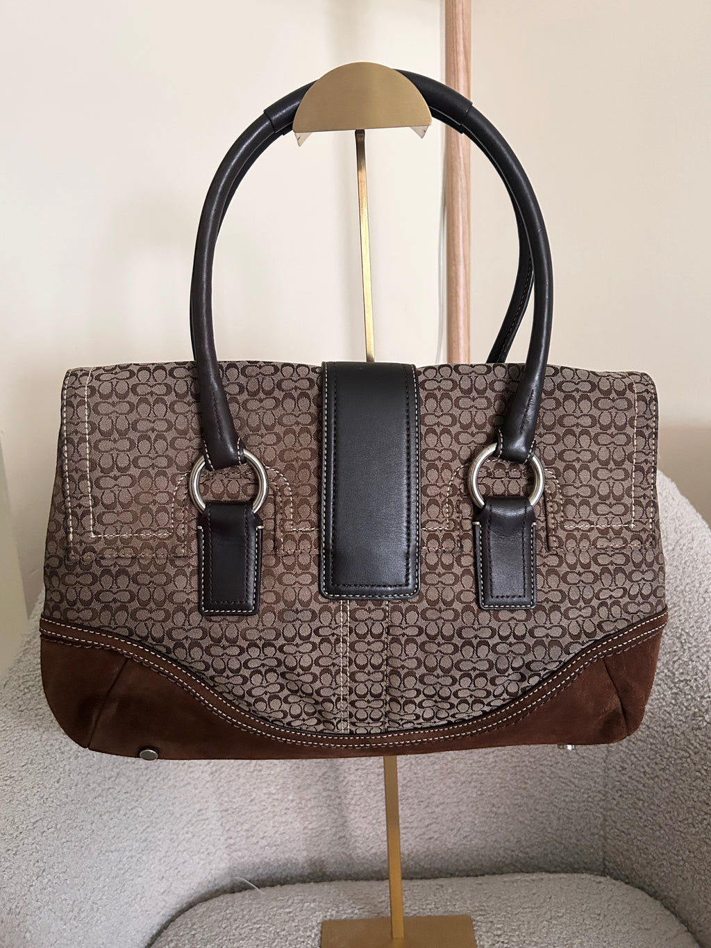 Vintage Coach Soho buckle large shoulder bag