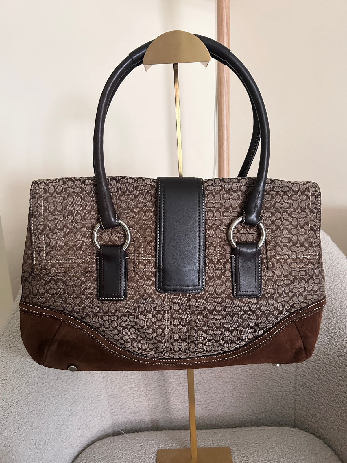 Vintage Coach Soho buckle large shoulder bag