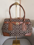 Vintage Coach Hampton turnlock shoulder bag
