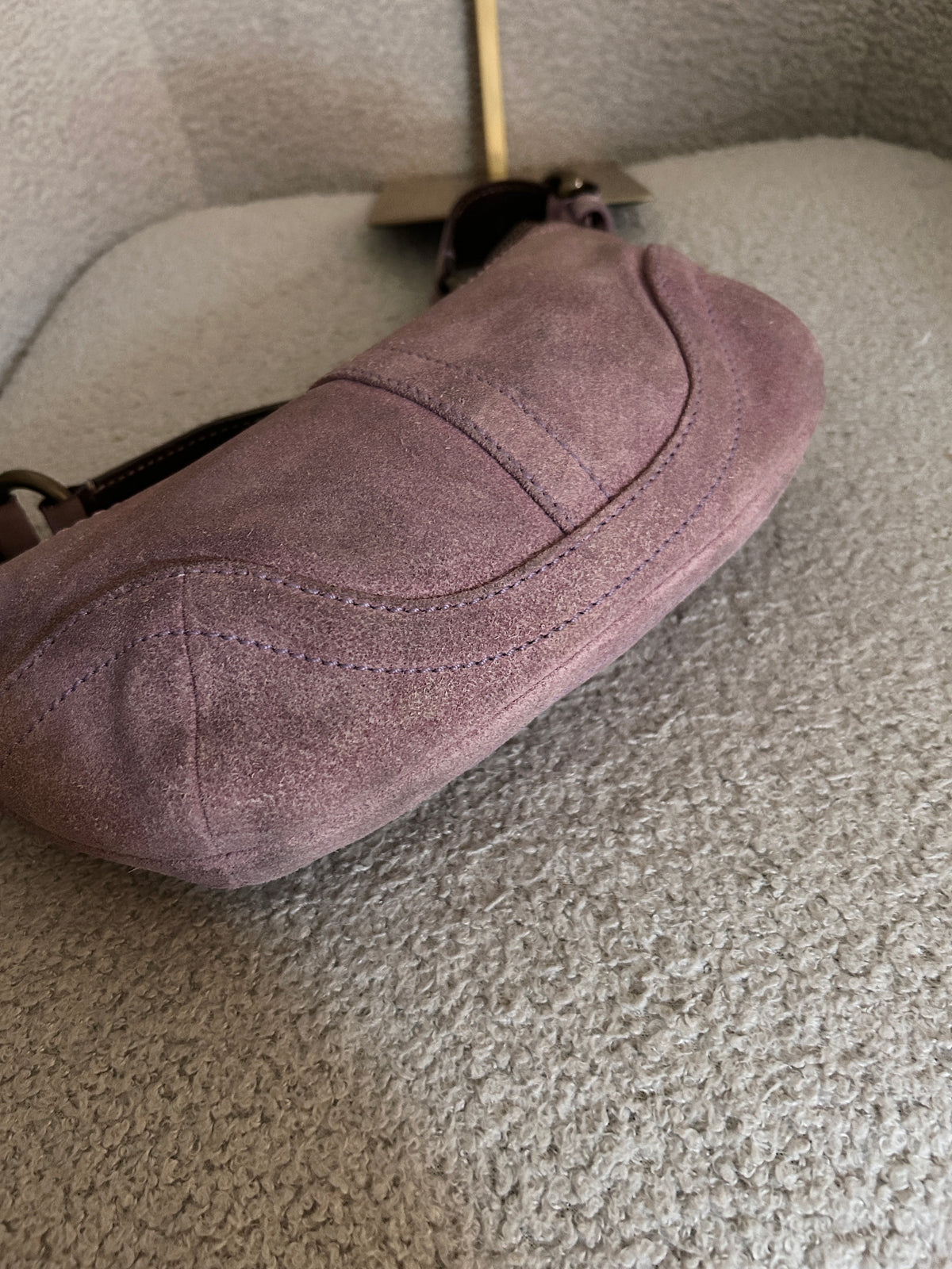 Vintage Coach purple suede shoulder bag