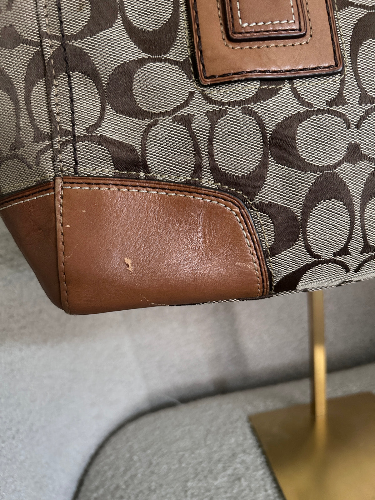 Vintage Coach Hampton turnlock shoulder bag