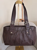 Vintage Coach brown leather Soho tote shoulder bag