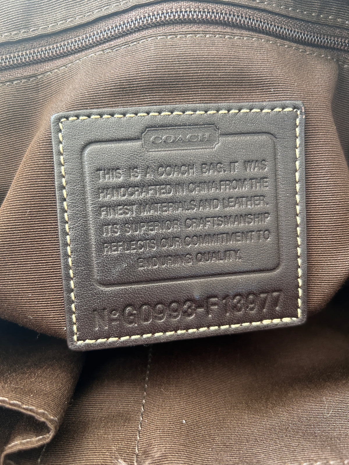 Vintage Coach chocolate brown turnlock shoulder bag