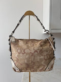 Vintage Coach optic monogram Carly shoulder bag