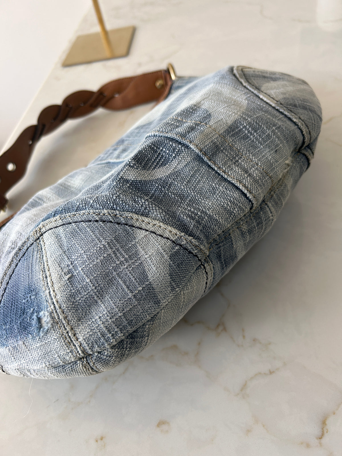 Vintage Coach rare denim hobo shoulder bag