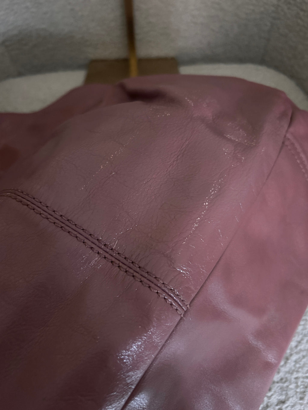 Vintage Coach purple leather tote shoulder bag