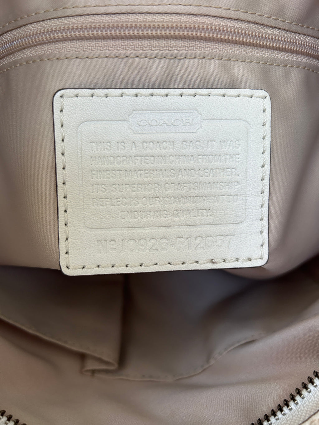Vintage Coach pink monogram Zoe shoulder bag