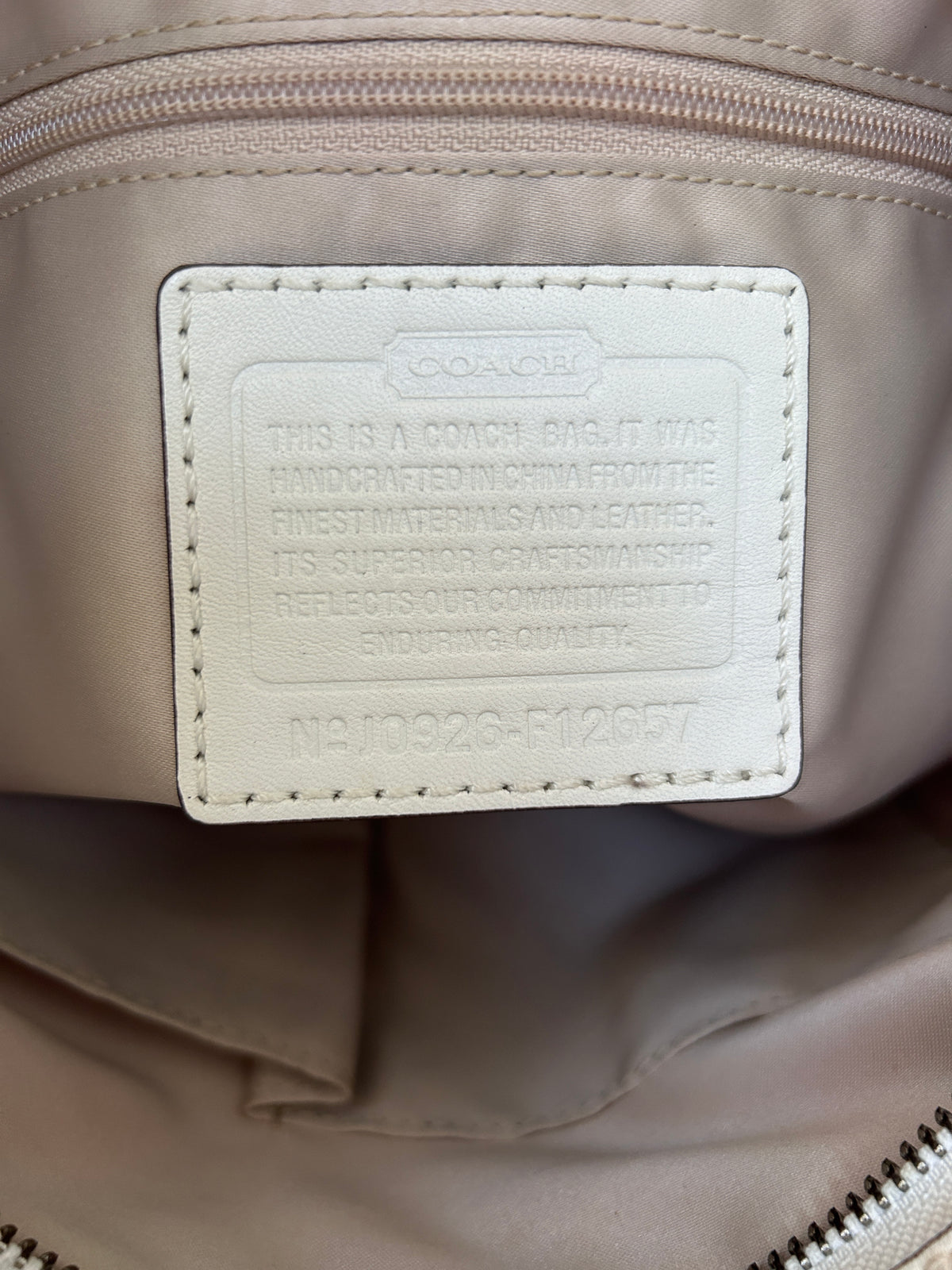 Vintage Coach pink monogram Zoe shoulder bag