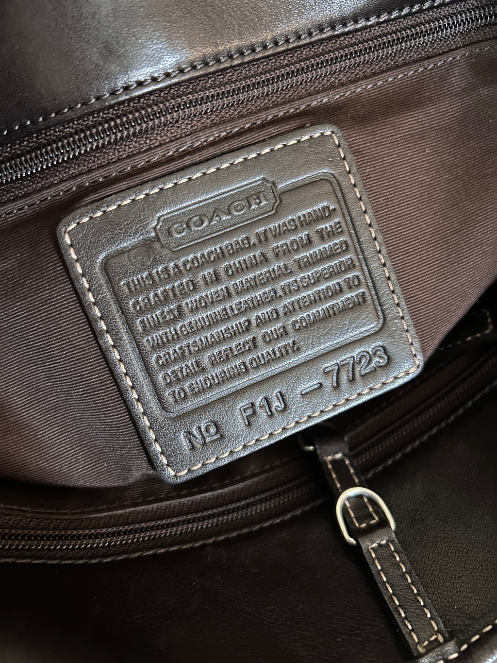 Vintage Coach wool shoulder bag