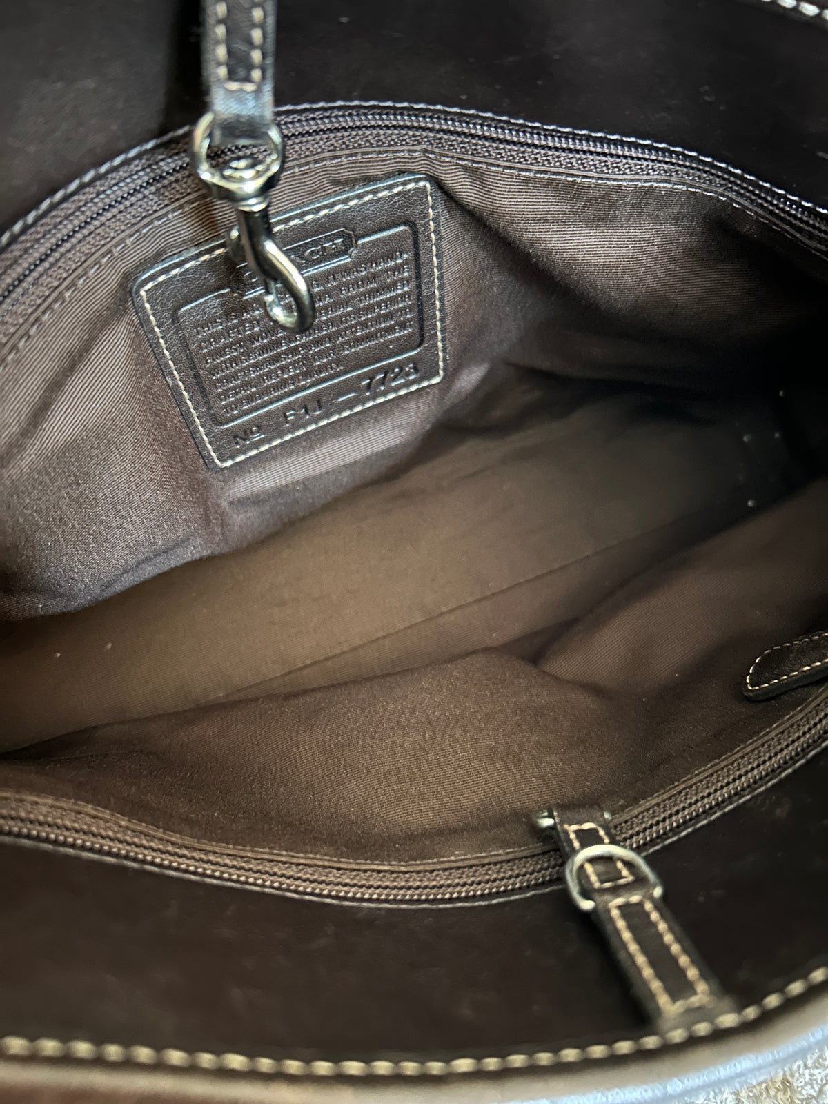 Vintage Coach wool shoulder bag