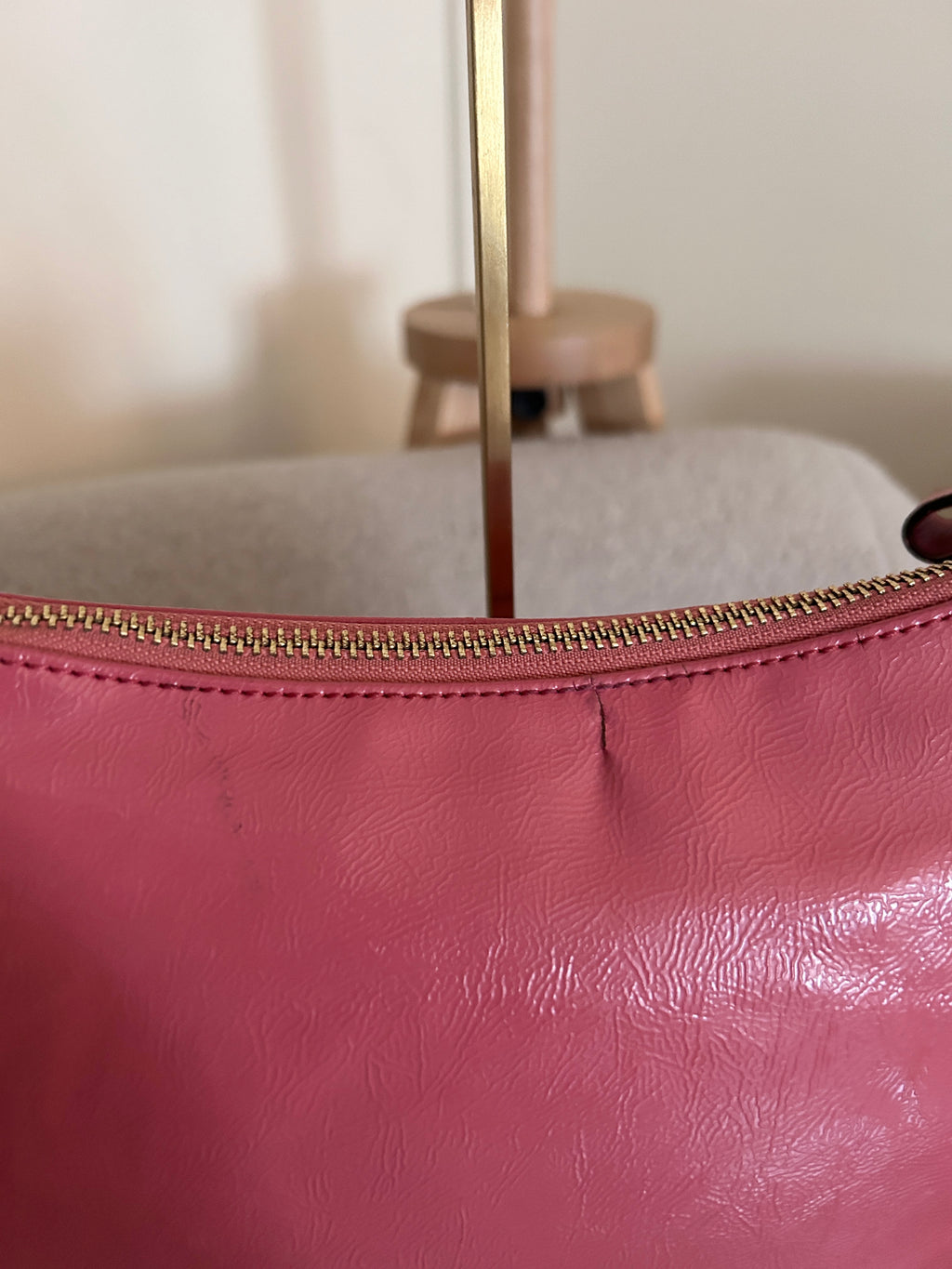 Vintage Coach pink leather Poppy shoulder bag