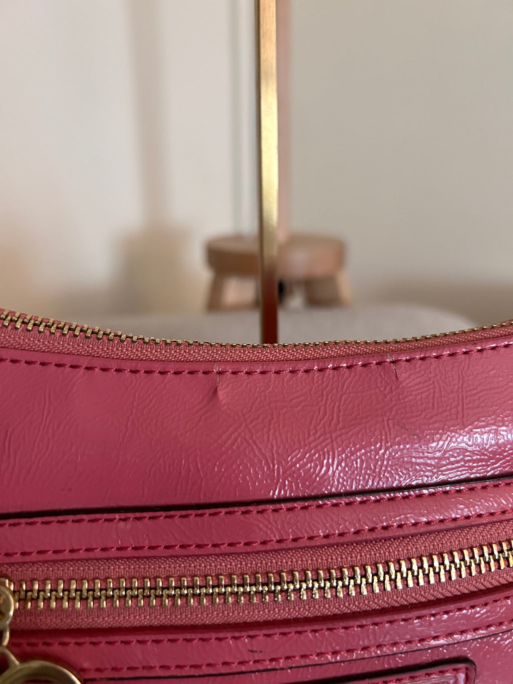 Vintage Coach pink leather Poppy shoulder bag