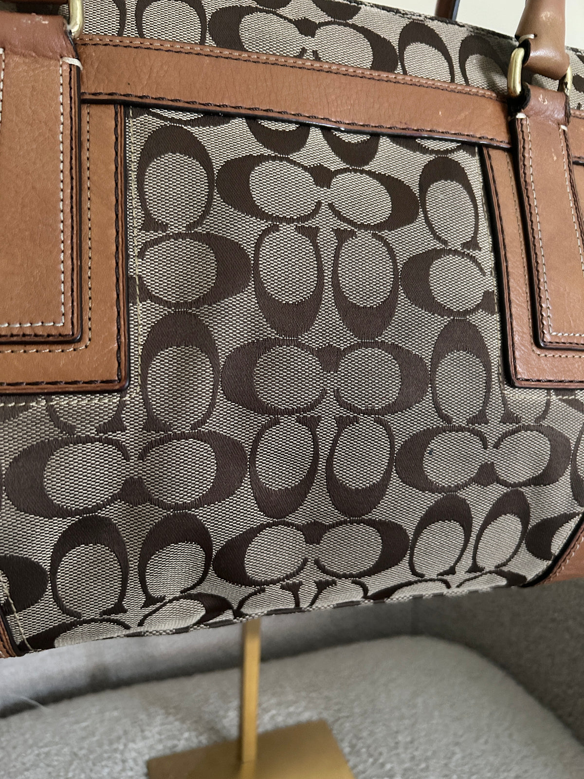 Vintage Coach Hampton turnlock shoulder bag