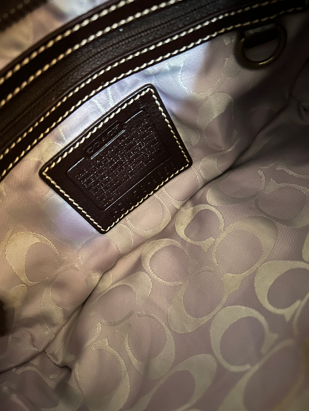 Vintage Coach purple suede shoulder bag