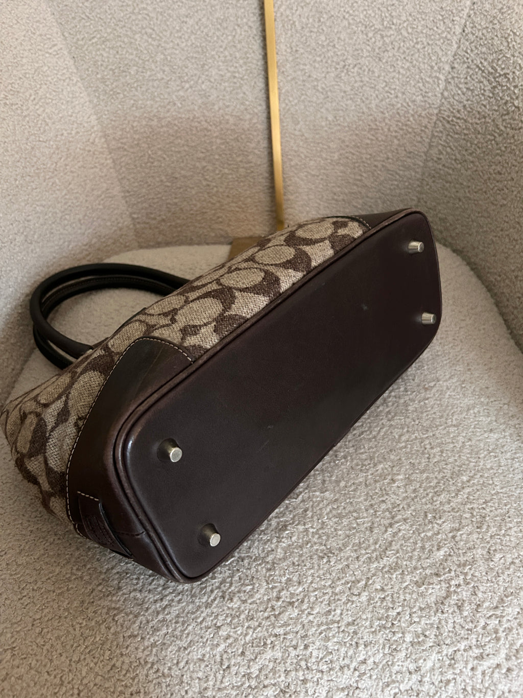 Vintage Coach wool shoulder bag