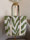 Vintage Coach zebra green shoulder bag