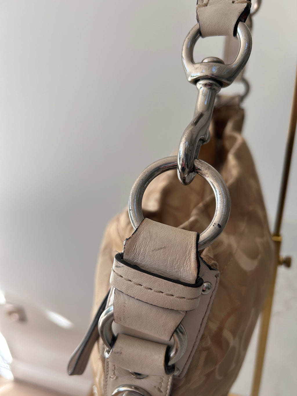Vintage Coach optic monogram Carly shoulder bag
