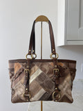 Vintage Coach patchwork tote shoulder bag