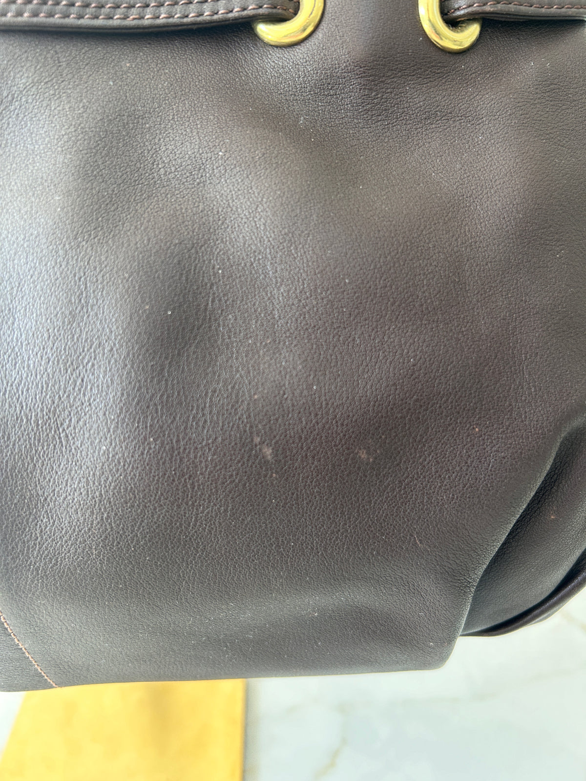 Vintage Coach brown leather Bleecker shoulder bag