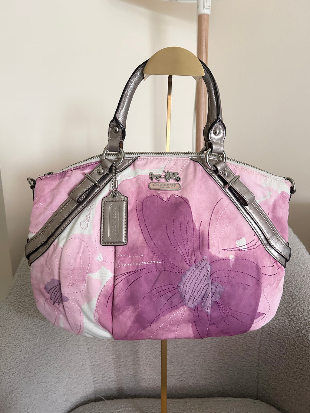 Vintage Coach floral shoulder bag