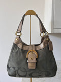 Vintage Coach olive green Soho tote shoulder bag