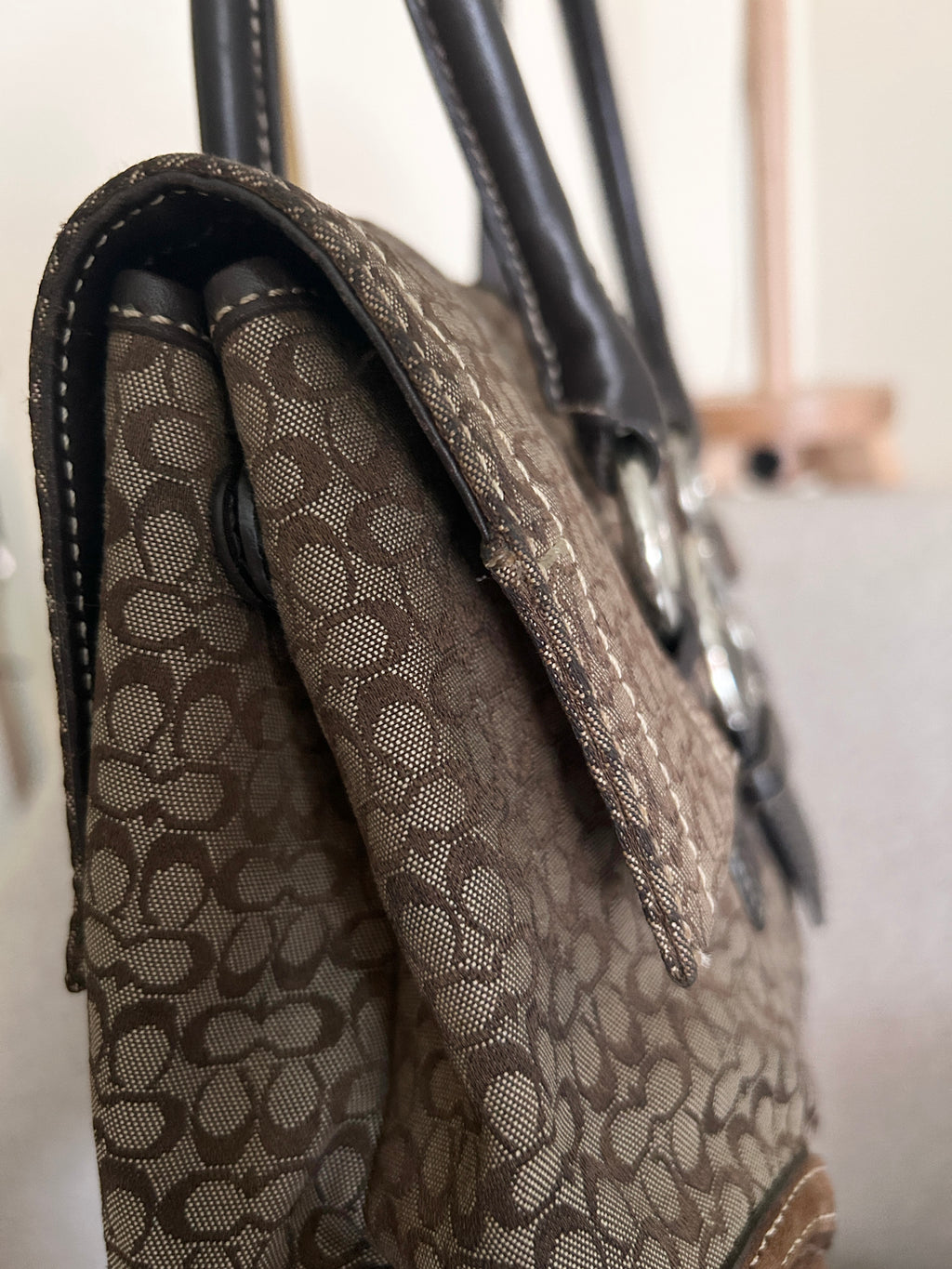 Vintage Coach Soho buckle large shoulder bag
