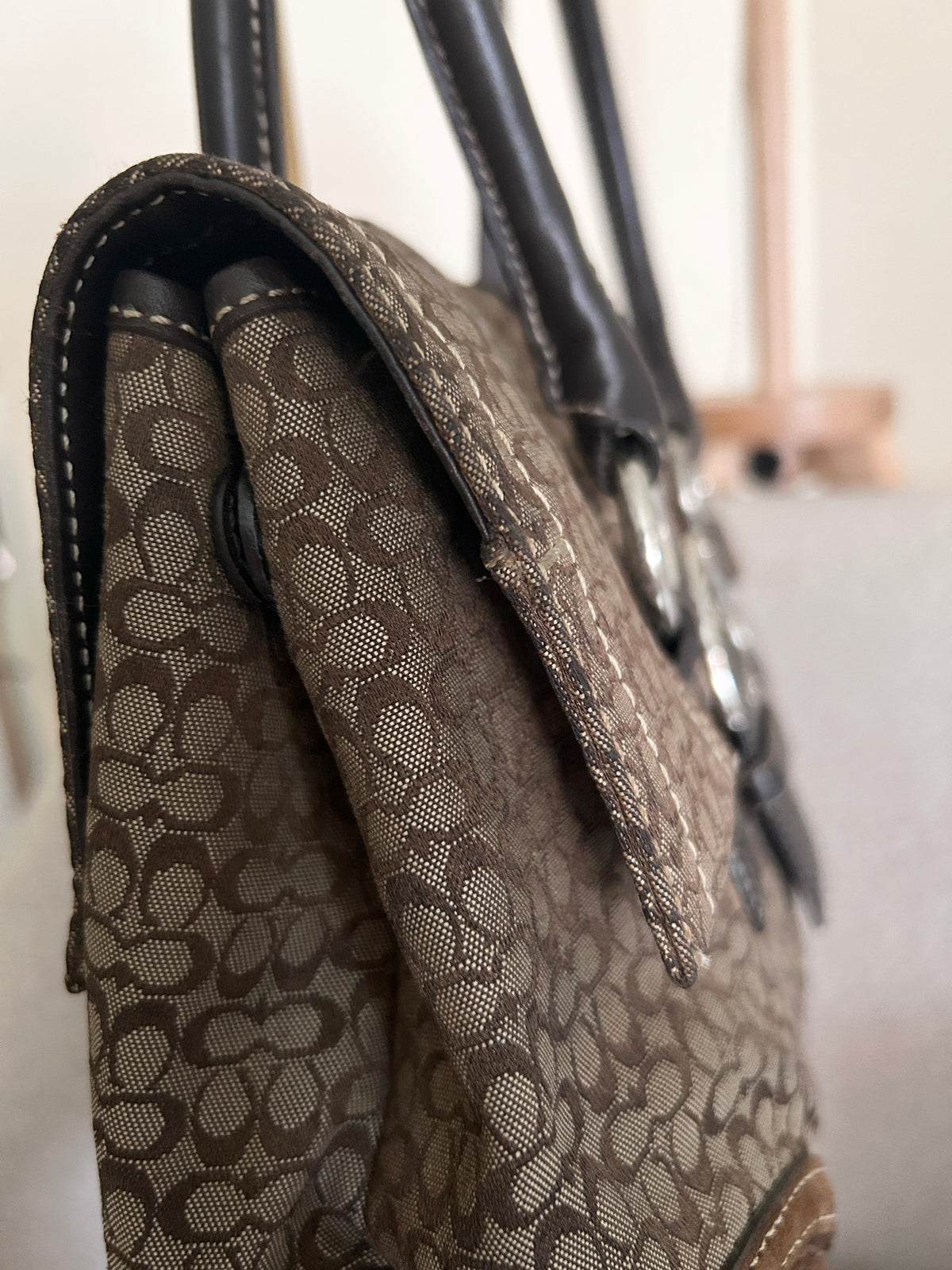 Vintage Coach Soho buckle large shoulder bag