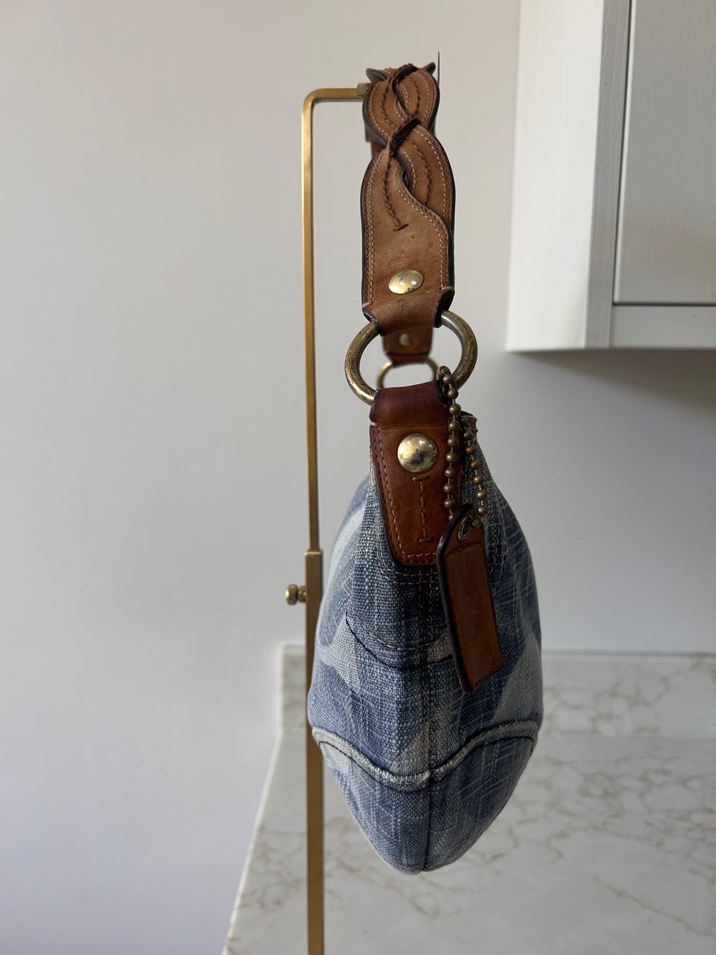 Vintage Coach rare denim hobo shoulder bag
