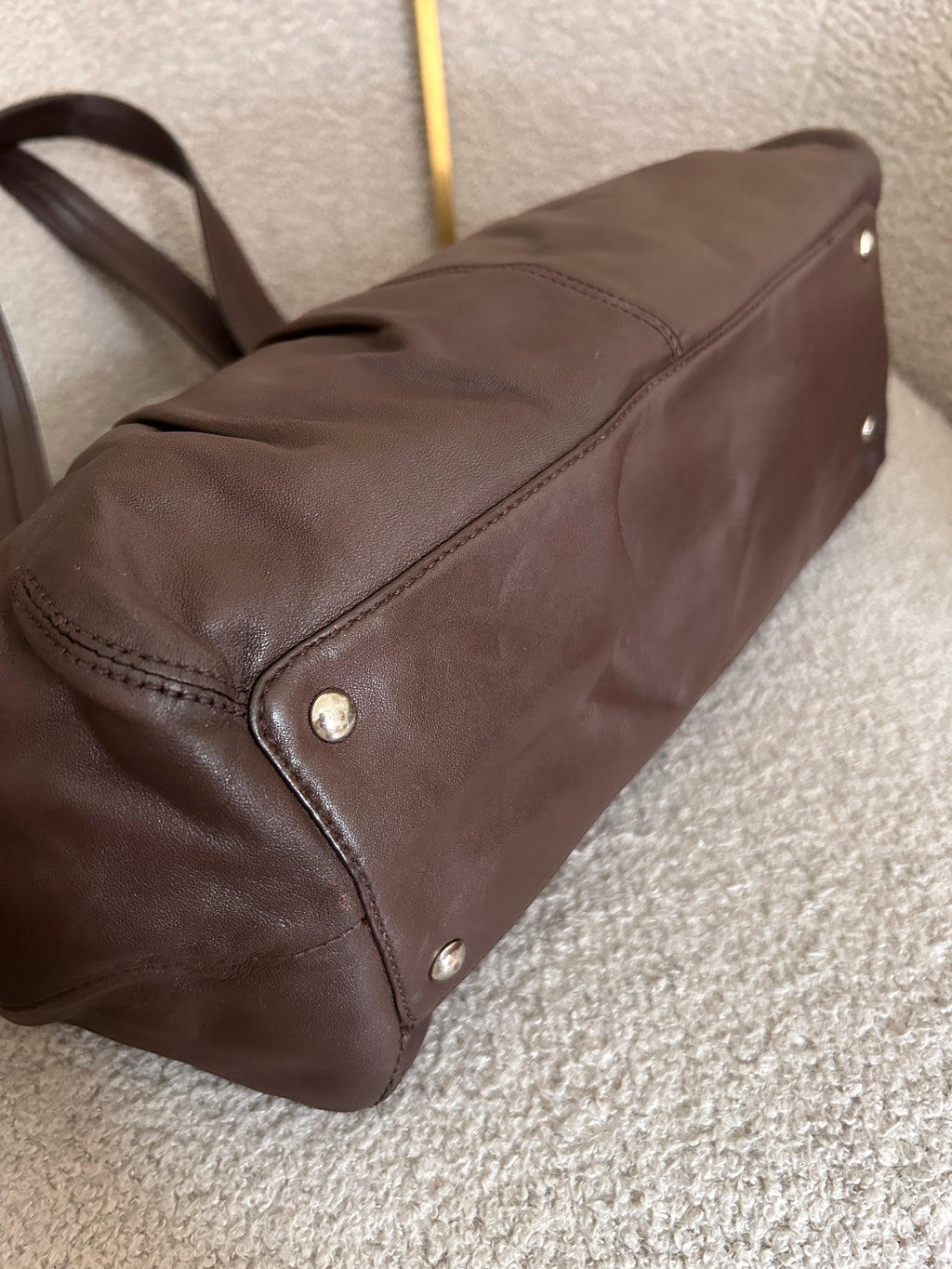 Vintage Coach brown leather Soho tote shoulder bag