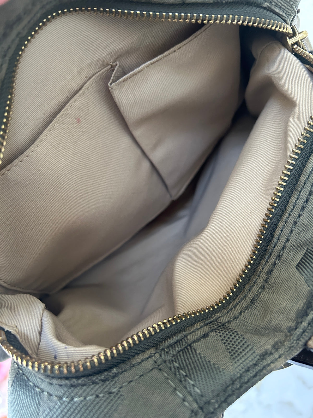 Vintage Coach olive green Soho tote shoulder bag