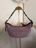 Vintage Coach purple suede shoulder bag