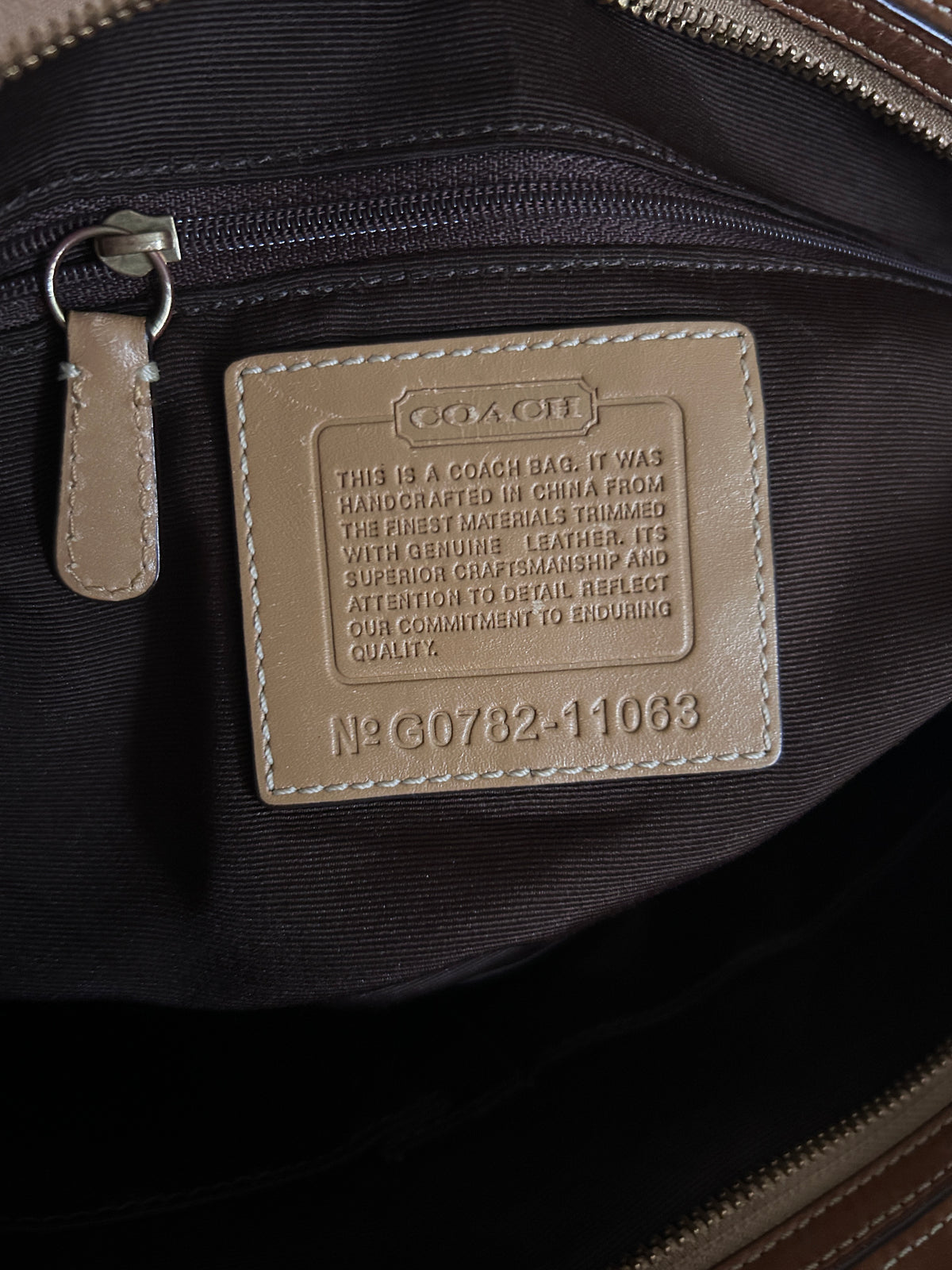 Vintage Coach Hampton turnlock shoulder bag