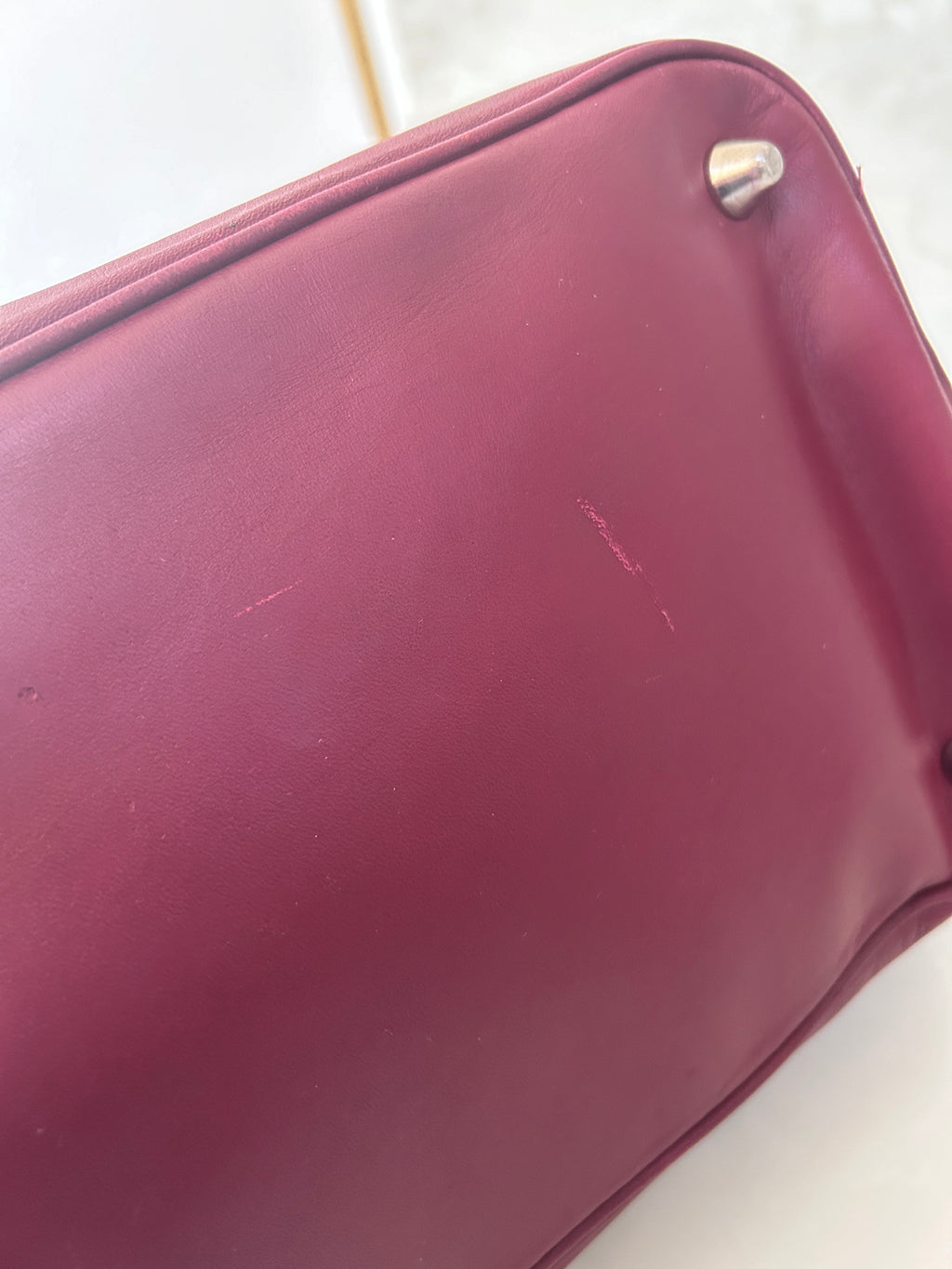 Vintage Coach burgundy leather buckle shoulder bag