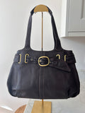 Vintage Coach brown leather Bleecker shoulder bag