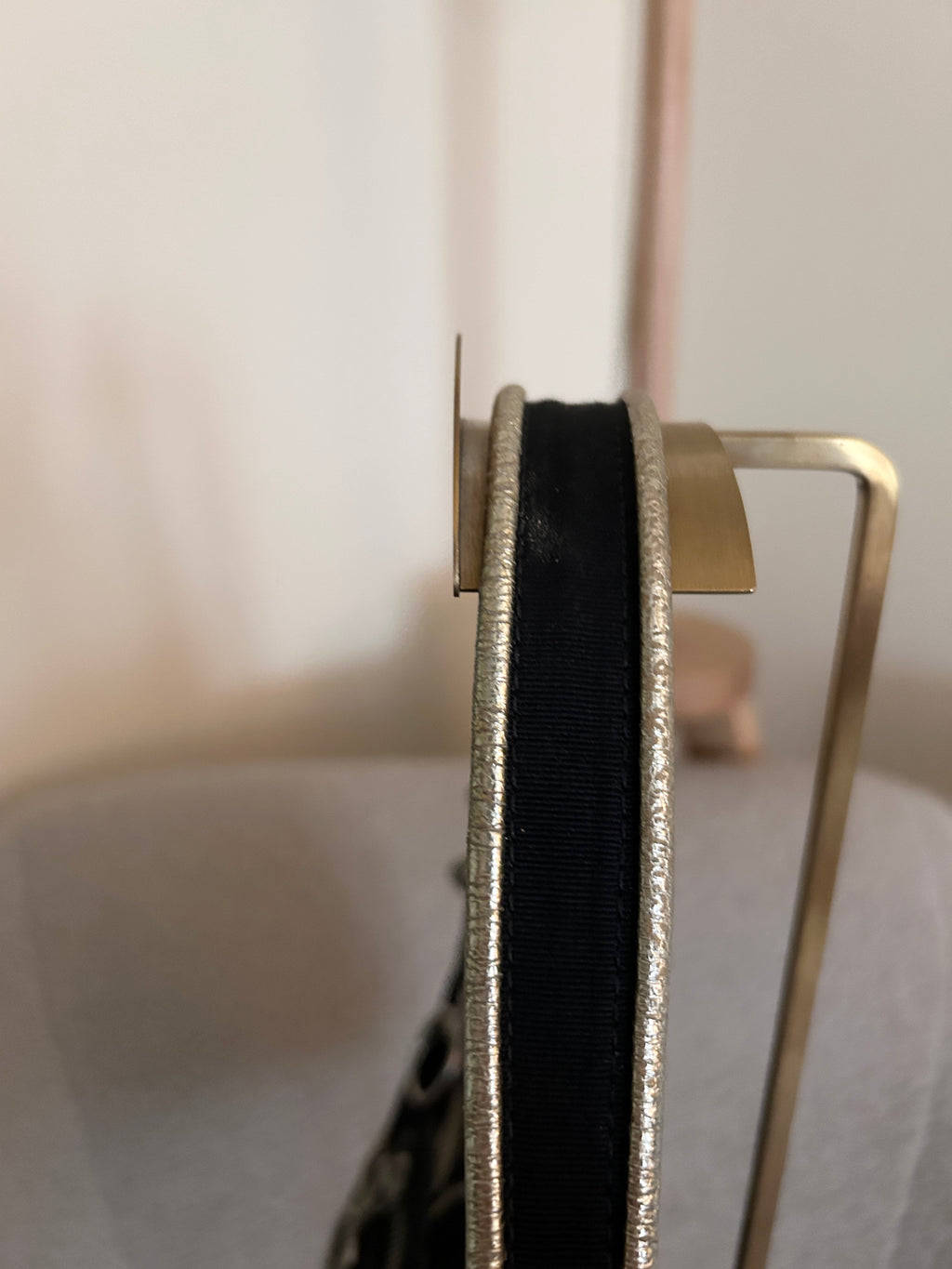 Vintage Coach Poppy black monogram shoulder bag