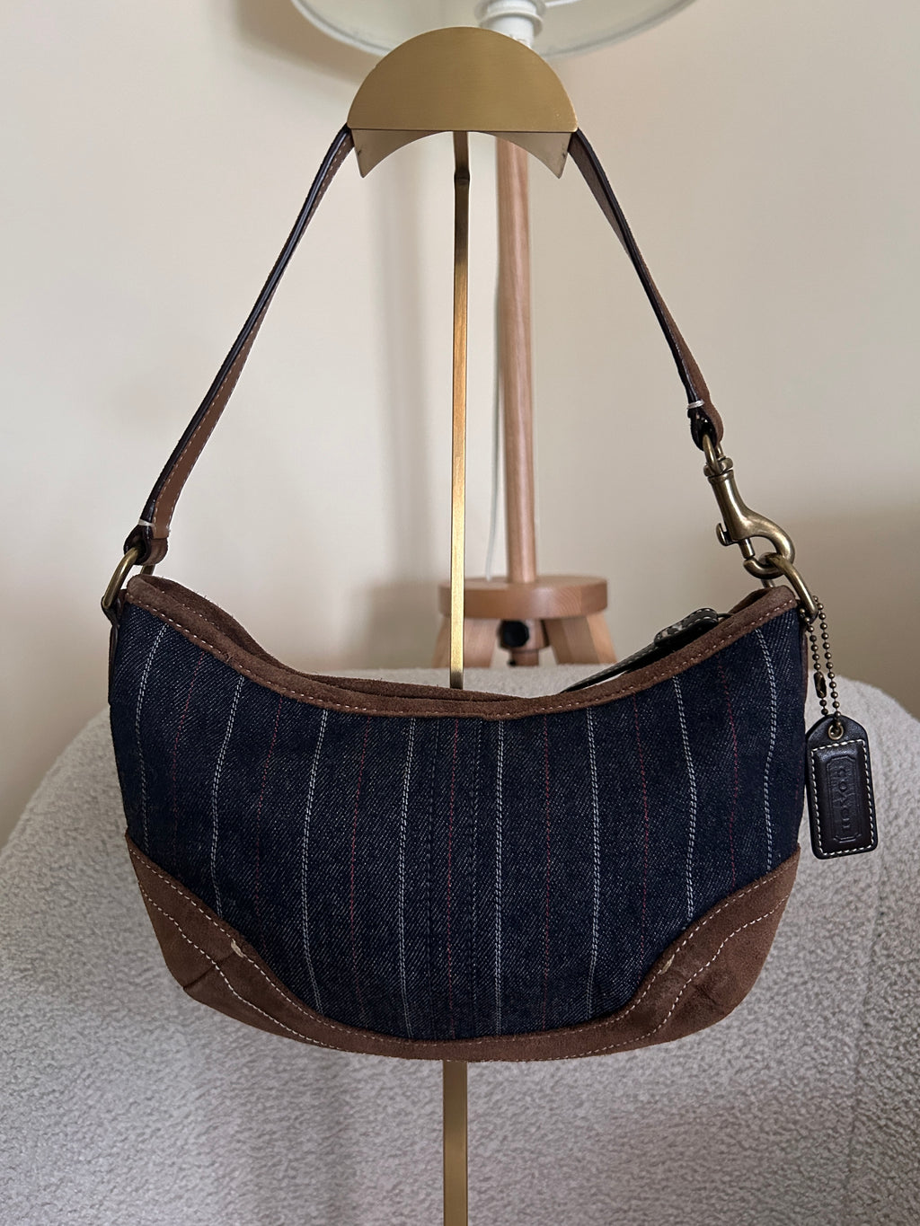 Vintage Coach denim shoulder bag