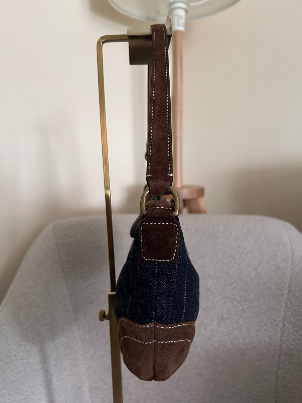 Vintage Coach denim shoulder bag