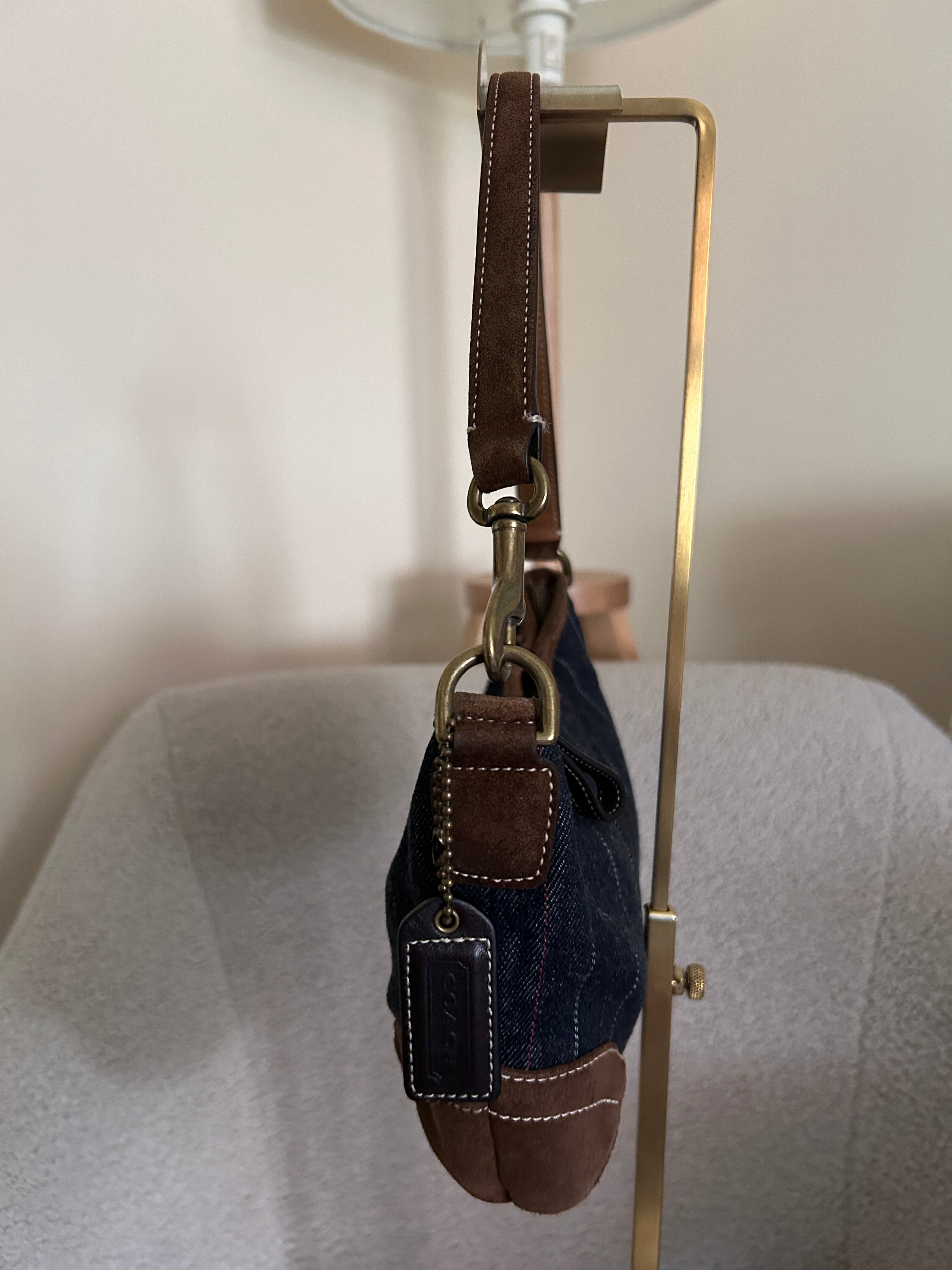 Vintage Coach denim shoulder bag