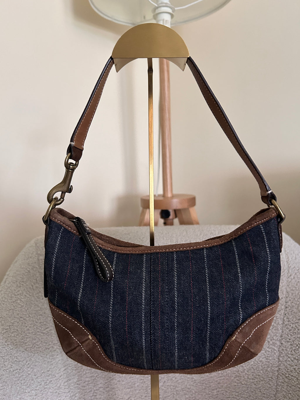 Vintage Coach denim shoulder bag