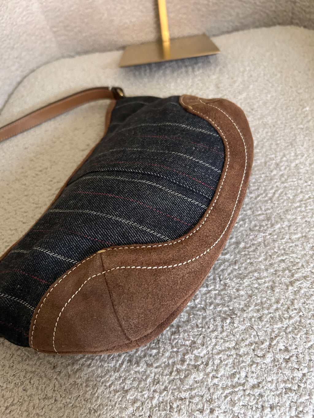 Vintage Coach denim shoulder bag
