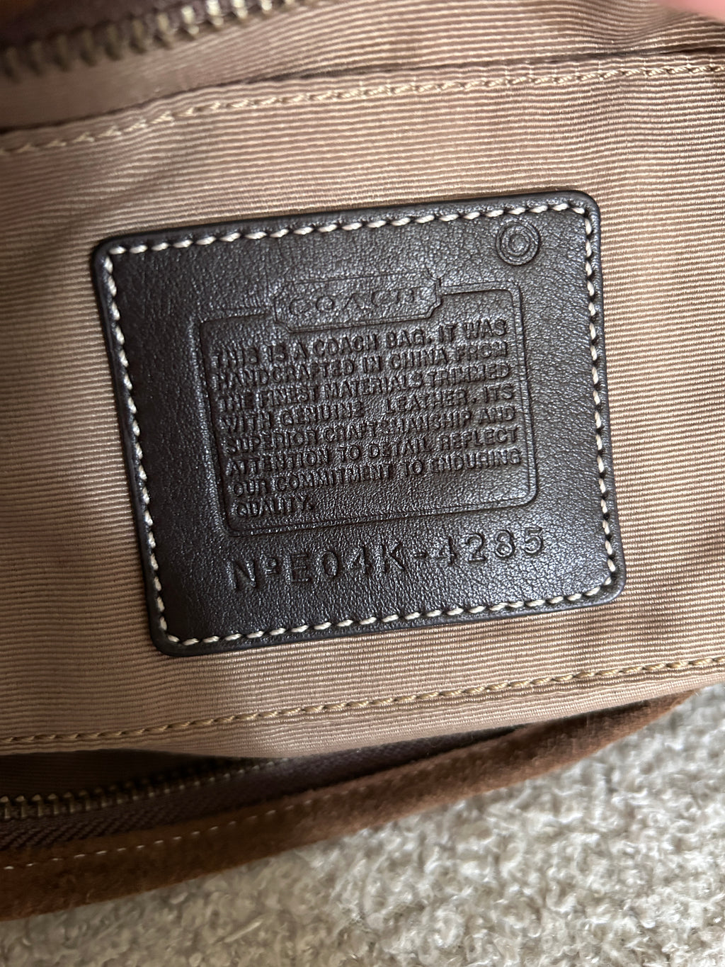 Vintage Coach denim shoulder bag